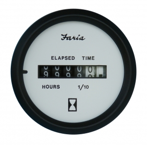 Faria motor çalma saati göstergesi. 0-10000 saat. Ø52mm, 12/24V.