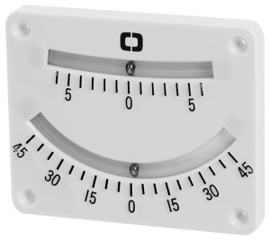 Klinometre. 

Sancak/iskele 0°-45° ve 0°-5° iki ayr gösterge. 
4 vidayla montaj (Dahil deildir). 
82x101 mm.