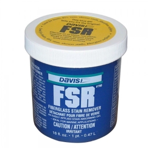 Davis FSR (Fiberglass Stain Remover). 0.47L.

	Emsalsiz bir leke çözücü jeldir. Teknede oluan ya, pas, egzoz lekeleri için ideal olup fiberglas, du kabinleri, mobilya v.s´de de kullanlabilir.