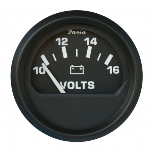Faria voltmetre. 10-16V. Ø 52mm.