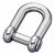 Special anchor shackle with embedded pin. Stainless steel.