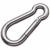 Carabiner without eye, AISI 316 stainless steel.
