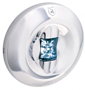 Attwood kç feneri. Ledli. Paslanmaz çelik. Ø 76mm. Attwood’un tescilli optik dizayn ile 3 deniz mili görünürlüe sahiptir. 12V 1.5W.