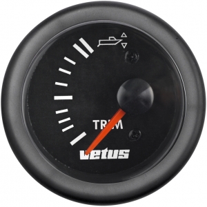 Vetus trim göstergesi. Ø 52 mm.

	 

	Sensör aral: Aa trim 10 Ohm / Yukar trim 180 Ohm

	Siyah ve kromaj iki adet çerçeve standarttr. htiyaca göre çerçevelerden herhangi biri kullanlabilir.