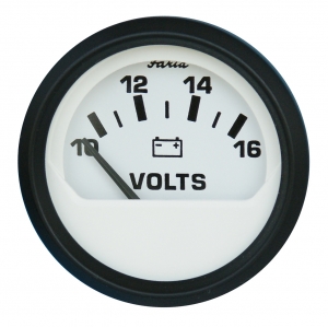 Faria voltmetre. 10-16V. Ø 52mm.