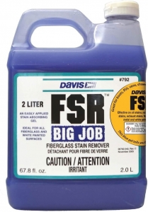 Davis FSR (Fiberglass Stain Remover).

	Emsalsiz bir leke çözücü jeldir. Teknede oluan ya, pas, egzoz lekeleri için ideal olup fiberglas, du kabinleri, mobilya v.s'de de kullanlabilir.