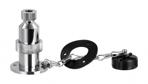 Fi ve priz su geçirmez kromaj. DC 12/24V-5A. ki pimli. Ø 45 mm.