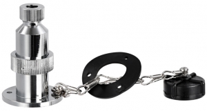 Fi ve priz su geçirmez kromaj. DC 12/24V-3A. 3 pimli. Ø 40 mm.