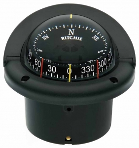 Ritchie Helmsman HF-743 gömme pusula. Hareketli günelik, aydnlatma ve kompansatöre sahiptir. 45° eimde çalabilir.