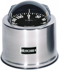 Ritchie Globemaster® SP-5-C pusula. 127 mm kadran ve paslanmaz çelik gövdelidir. Motoryat ve yelkenlilerde kullanlabilir. Popüler tüm yelkenlilerin dümen pedestalna uygundur. Kompansatör ve aydnlatmaya sahiptir.