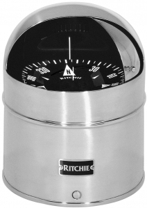 Ritchie Globemaster® D-615-P pusula. 2° veya 5° kadran alternatifleri mevcuttur. Motoryat ve yelkenlilerde kullanlabilir. Kompansatör ve aydnlatmaya sahiptir.