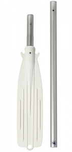 Alüminyum kürek. Ø 35mm anodize alüminyum sapl. Palas darbelere dayankl abs´dir. Yayl butona baslarak ikiye ayrlp yer tutmadan muhafazas salanabilir.