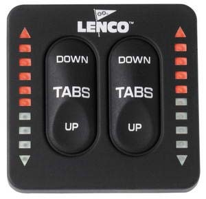 Lenco flap kontrol paneli. Trim göstergeli.
	Gece optimum görü için panel arkadan aydnlatmaldr. Güç kapatldnda flaplar otomatik olarak sfr pozisyonuna döndürür.
	12/24V.