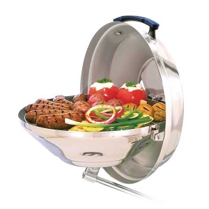 Magma Marine Kettle® kömürlü mangal. 
AISI 304 parlak polisajl paslanmaz çelik yapsyla deniz artlarnda korozyona kar maksimum mukavemet salanmtr. Izgaras dönebilir ve yükseklii ayarlanabilir. Scaklk istenilen seviyede tutabilir. Çok fonksiyonlu kapa mevcuttur. 
Teknenize uygun bir montaj kiti mutlaka vardr. (Montaj kiti ayrca sipari edilmelidir).