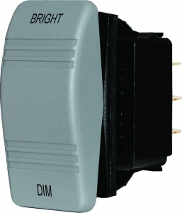 Dimmer kontrol dümesi. On-off-on (yayl). 12V/20A, 24V/15A.