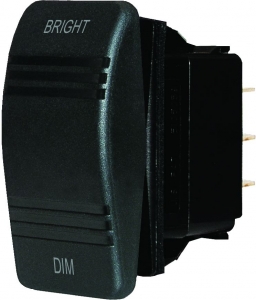 Dimmer kontrol dümesi. On-off-on (yayl). 12V/20A, 24V/15A.