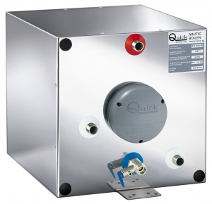 Quick Nautic Boiler BXS.

Paslanmaz çelik gövdeli Quick Nautic Boiler´ler 220 V AC (+/- %10) veya motor devir-daim suyu ile çalabilir.

Yüksek kaliteli malzemelerle, uzun süre servis ihtiyac gerektirmeyecek ekilde üretilmitir. -Istc rezistans geni stma yüzeyiyle snma süresini ksaltr.

Elektrik gücüyle snma salanrken, standart termostatla s derecesi ayarlanabilir.

Paslanmaz çelik tank ve d yüzey arasnda kapal hücreli poliüretan köpük ile termal izolasyon salanmtr.

Maksimum çalma basnc 6 bar´ dr.