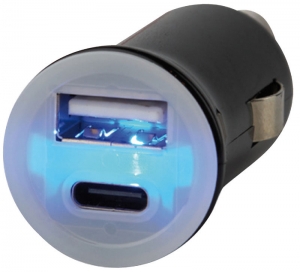 USB çkl çakmak fii. Usb tip  A ve C 12/24V 2.4A. Ledli.