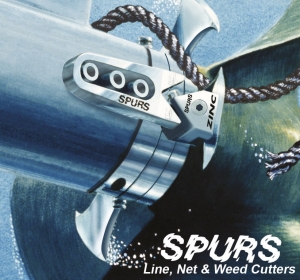 Spurs Halat, a ve yosun kesici. Sertletirilmi paslanmaz çelikten mamuldür. afta monte Spurs kesicilerinin etkin biçimde kesmesini salayan prensip, pervanenin dönüü ile salanan sktrma hareketidir; dolanan halatlar, alar ve yosunlar dorudan Spurs kesicilerin arasnda kalr, pervaneye dolanmadan veya çalan anzmana zarar vermeden hemen önce kesilir.


	• Dondurucu ve sert denizlerde pervaneye taklan halatlar kesmek için yaplan tehlikeli dallar ortadan kaldrr

	• Tamirler için gerekli olan ticari masrafl kayp zamanlara engel olur

	• Tekneyi batrabilecek aft hasarlarna engel olur 

	• Pahal atma-çekme, kzaklama ve dalgç masraflarn önler
	• Yanm rulman, ar yüklenmi motor ve transmisyon tamirlerinin önüne geçer 