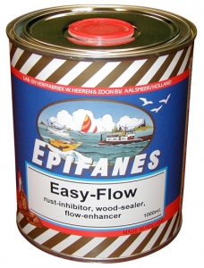 Epifanes Easy-Flow. 1 litre. Easy-Flow seçkin doal yalardan olumaktadr. Uygulama yaparken olmas gereken ideal artlarn bulunmad durumlarda, akkanla yardmc olmas için tüm tek bileenli verniklerde kullanlabilir. Souk veya çok scak havalarda yaplan vernik uygulamalar için idealdir.