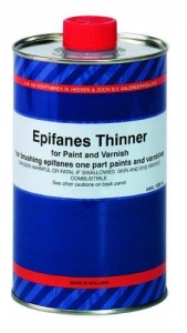 Epifanes tiner, 0,5 litre. Frça uygulamasnda tek komponentli epifanes verniklerde kullanlr.
