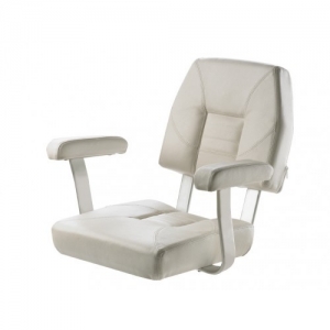 Vetus koltuk, model Skipper.

Son derece orantılı koltuk anodize alüminyum kollu iki kolçağa sahiptir. 
Döşemeleri üstün kaliteli, UV ışınlarına mukavim vinildir. Ayak ayrıca sipariş edilmelidir.

En: 65 cm
Derinlik: 56 cm
Yükseklik: 45 cm