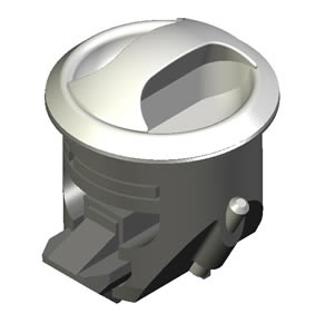 Southco Marine çekmece/dolap kulbu, model Novibra. Gürültü ve vibrasyonu önler. Çevrilerek rahatça açlr. Ayarlanabilir kilit karl ile esnek ve kolay montaj salar. 3-22mm aras panel kalnlna monte edilebilir.