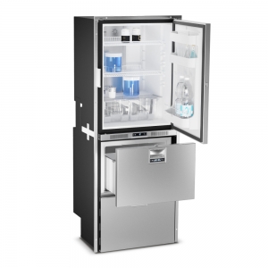 Buzdolab/dondurucu. All in one. Model DRW360A. 12/24V DC. Paslanmaz çelik kap ve çerçeveli.

	DRW360A model buzdolab-dondurucu, toplam yaklak 307 litrelik bir kapasiteye sahiptir ve yalnzca alt bölümde "hepsi bir arada" teknolojisi ile donatlmtr, bu da farkl bölmelerin scakln istediiniz her an seçmenizi salar.

	Bu gelimi özellik sayesinde alt bölgelerin çalma modunu özelletirebilirsiniz: alt bölümü tamamen bir buzdolab, tamamen bir dondurucu veya bir buzdolab raf ve bir dondurucu olarak kullanmay tercih edebilirsiniz.

	k tasarm ve çevre dostu R290 ekolojik soutucu gaz kullanm sayesinde çevresel sürdürülebilirlik açsndan mükemmel performans sunmaktadr.

	• Toplam 307 litre hacim 

	• 48+96W Nominal Tüketim

	• 12V / 24V 

	• 100 kg