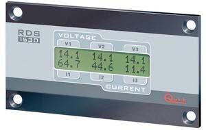 Quick redresörler için gösterge paneli. 8-30V D.C. ki kademeli aydnlatmaya sahiptir. Ekran kontrastn ortam koullarna göre otomatik olarak ayarlar. Redresör çklarndaki voltaj tek tek ya da tümünü ve redresörden salanan toplam amperi gösterir. 120x65x34 mm.
