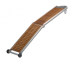 Pasarella. Paslanmaz &ccedil;elik. 20x40mm oval &ccedil;elik borudan imal edilmi�tir. Katlanabilir. Tekerlek ve k�&ccedil; montaj par&ccedil;as� dahildir.