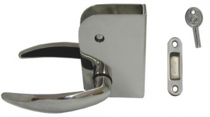 Kap kilidi. AISI 316 paslanmaz çelik. 16-18 mm aras panellere uygulanabilir. çeriden düme, dardan anahtar ile kilitlenebilir.