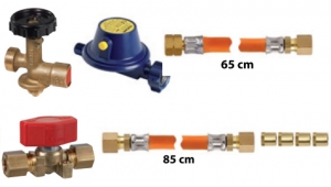 Tüpgaz kiti. ISO 10239 gereklerini karlar. CE onayldr. 30 mbar dedantör, 65 ve 85cm boylarnda iki adet hortum ve düük basnca uygun vanadan oluur. 65 cm hortum, dedantör ile teknede döenmi olmas gereken Ø 8 mm bakr boru arasna konumlandrlr. Bakr borunun kuzinedeki dier ucuna vana, vanaya da frn veya ocaa gidecek 85 cm boyundaki hortum taklr.