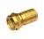 Screw-on F type connector, gold plated brass.