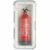 Fire extinguisher compartment with tranparent lid.