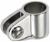 Top cap, jaw slide with bolt. Stainless steel.