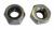 Nylock hex nut, DIN 985, AISI 304 stainless steel.