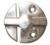 Door button, stainless steel, Ø 42 mm.